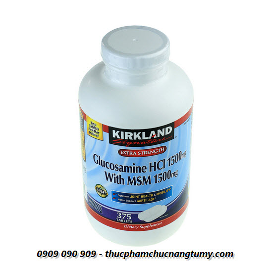 Kirkland Signature Glucosamin HCL - MSM 1500mg. Hộp 375 viên - Thuốc bổ khớp